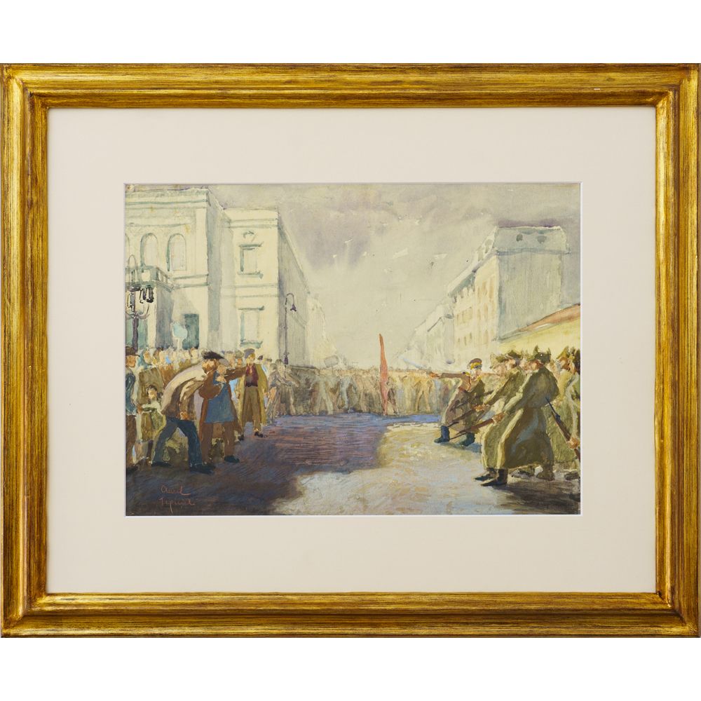 Aurel Jiquidi Scena de lupta - Pictura