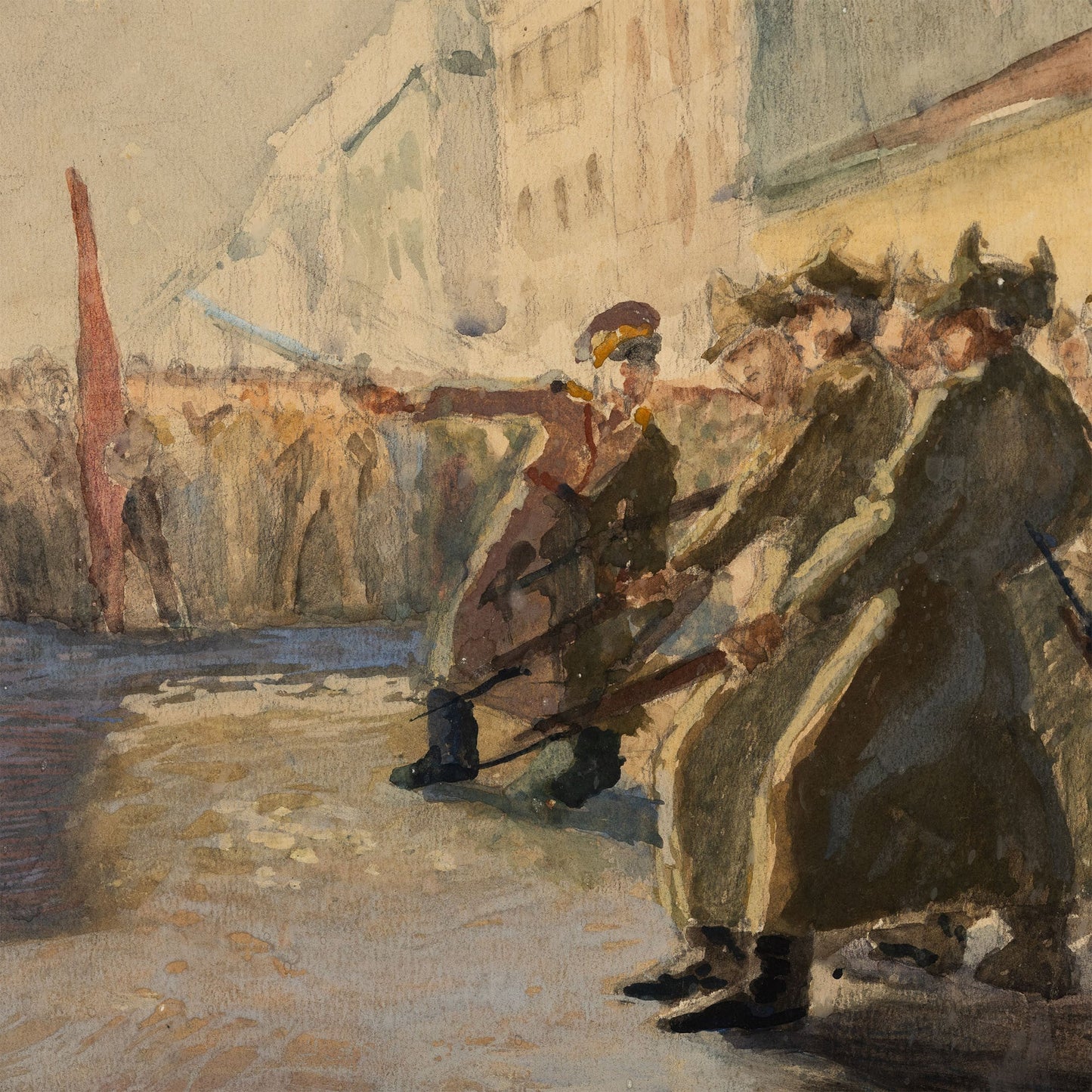 Aurel Jiquidi Scena de lupta - Pictura