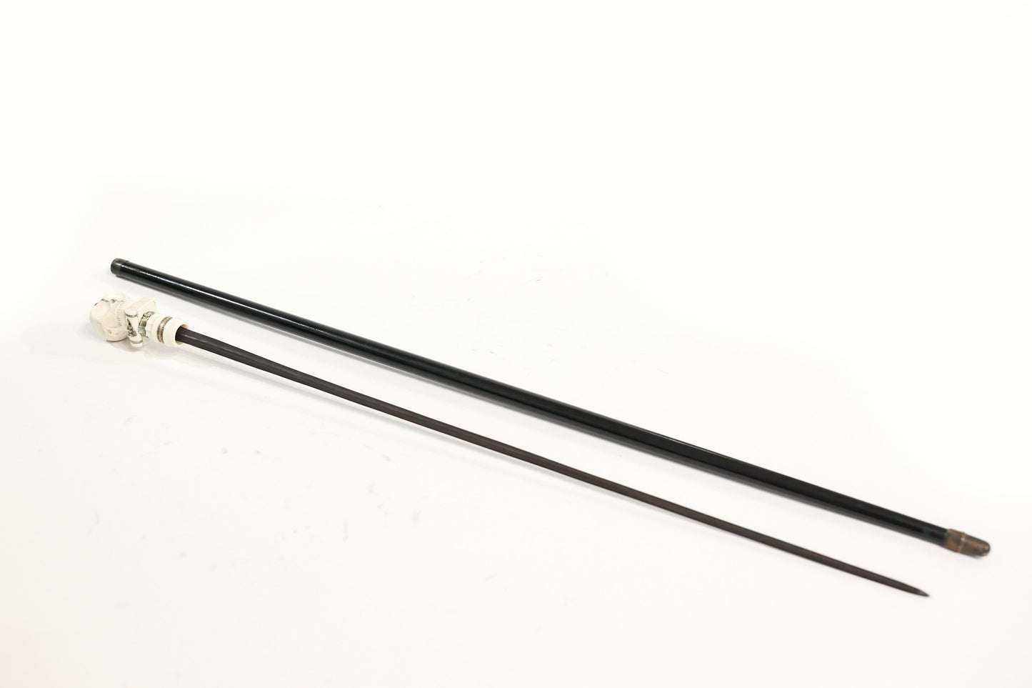 Baston cu sabie din fildes si argint - Accesorii Barbati