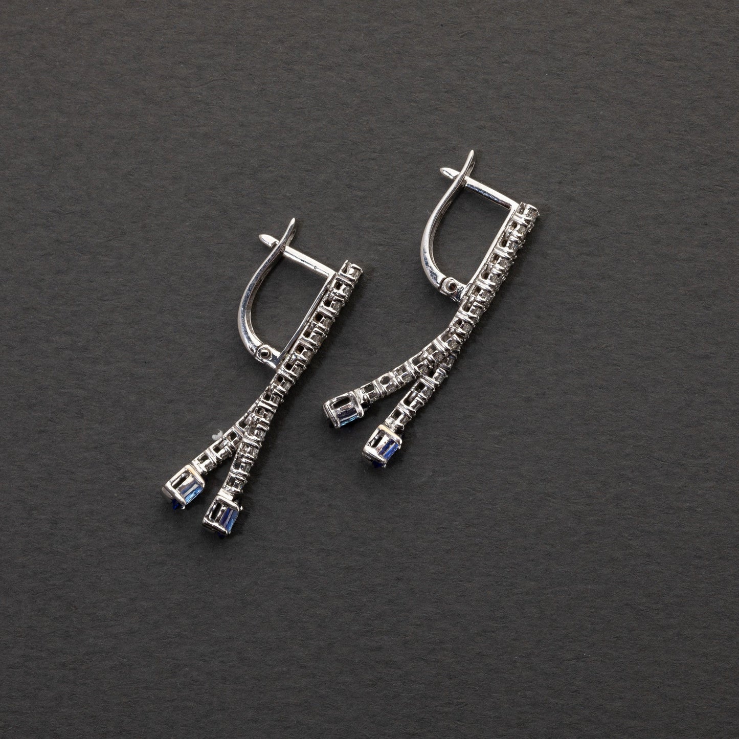 Cercei cu safire si diamante naturale - Cercei