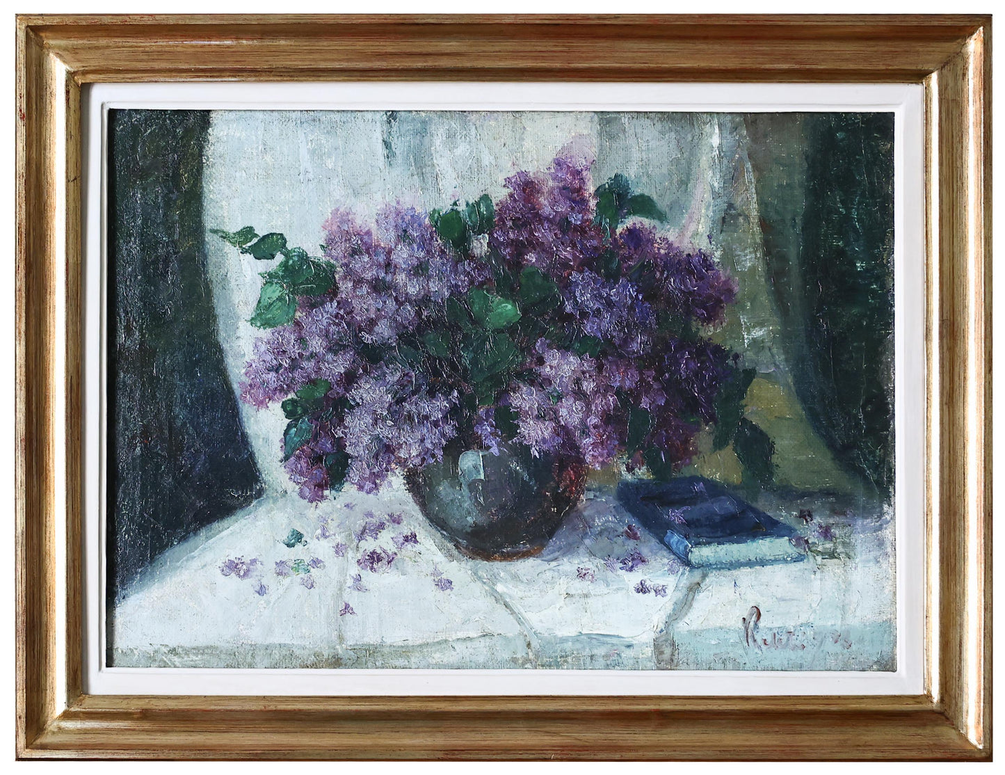 Cornel Ratiu Natura statica cu liliac - Pictura