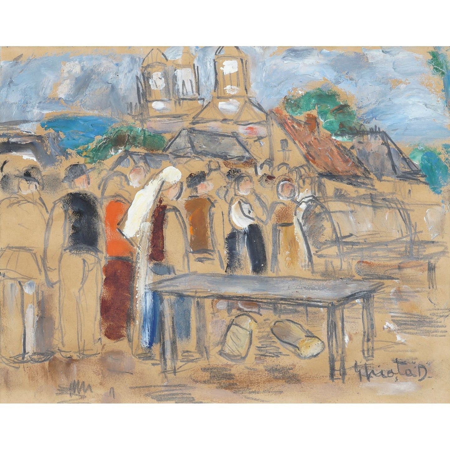 Dumitru Ghiata Piata la Sibiu - Pictura