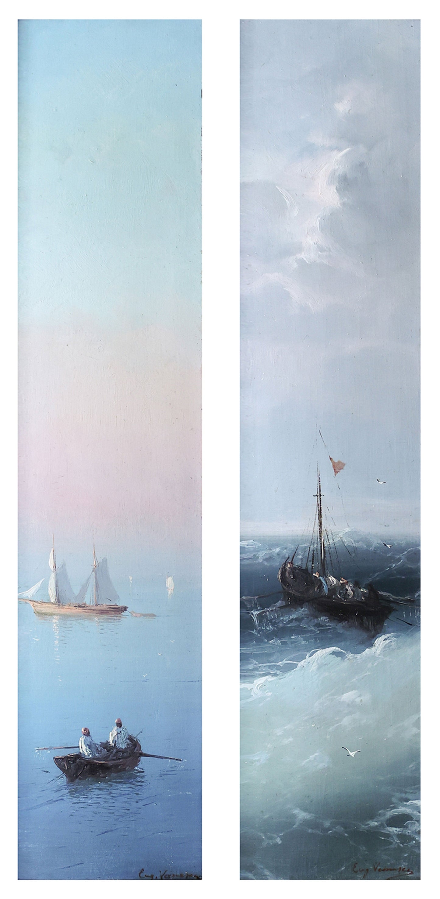 Eugen Voinescu Marine (pereche de tablouri) - Pictura