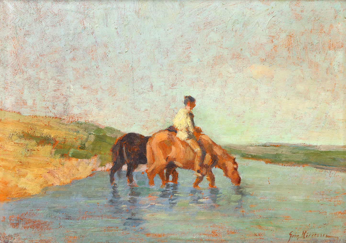 Gore Mircescu La rau - Pictura