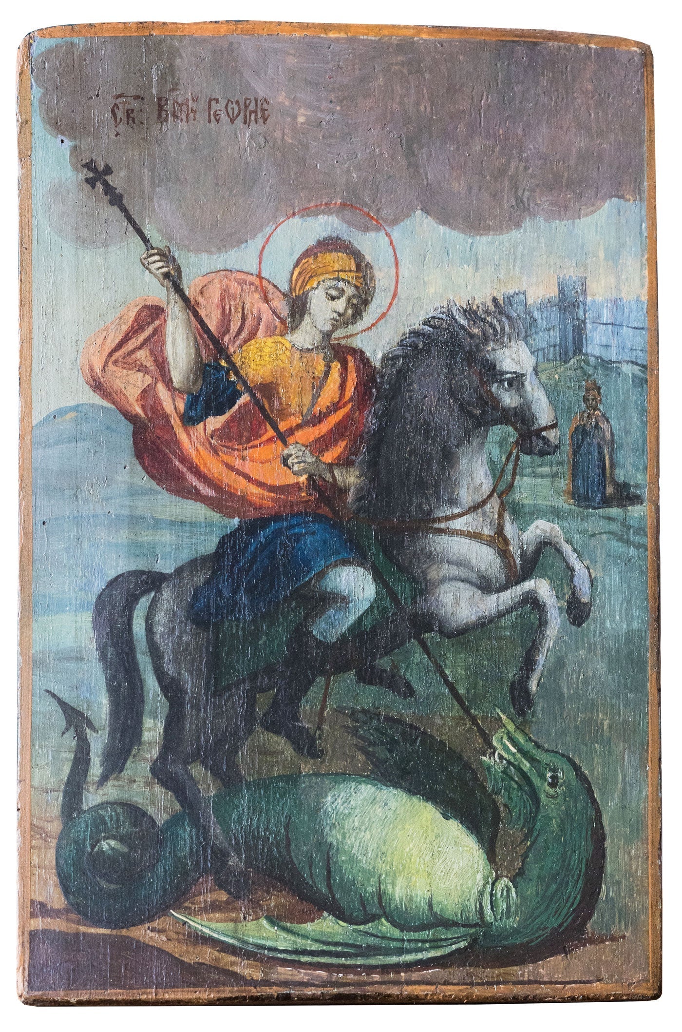 Icoana pe lemn „Sf. Gheorghe ucigand balaurul” - Icoane