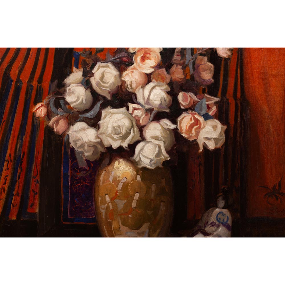 MARIO LEDDA, TRANDAFIRI ÎN DECOR JAPONIZANT - TreasureTrove