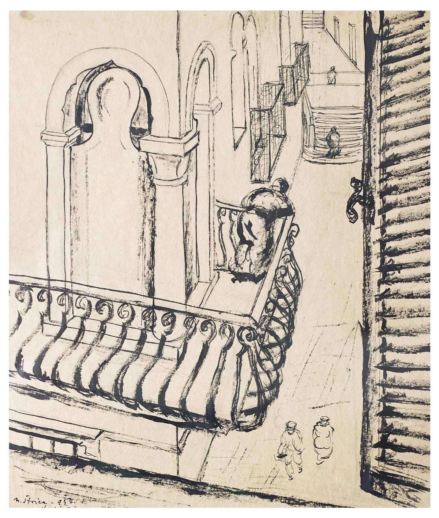 Nicolae Stoica Peisaj din Venetia - Grafica