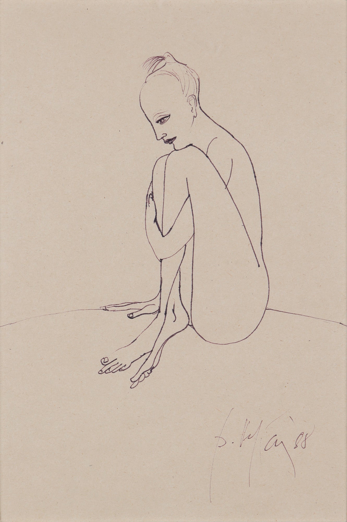 Petre Velicu Meditatie - Grafica