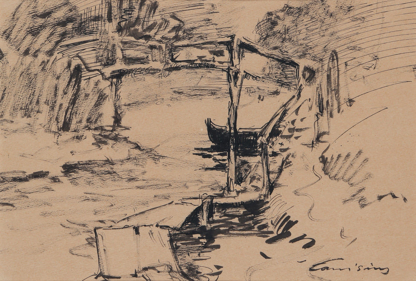 Ricard Canisius Peisaj Lacustru - Grafica