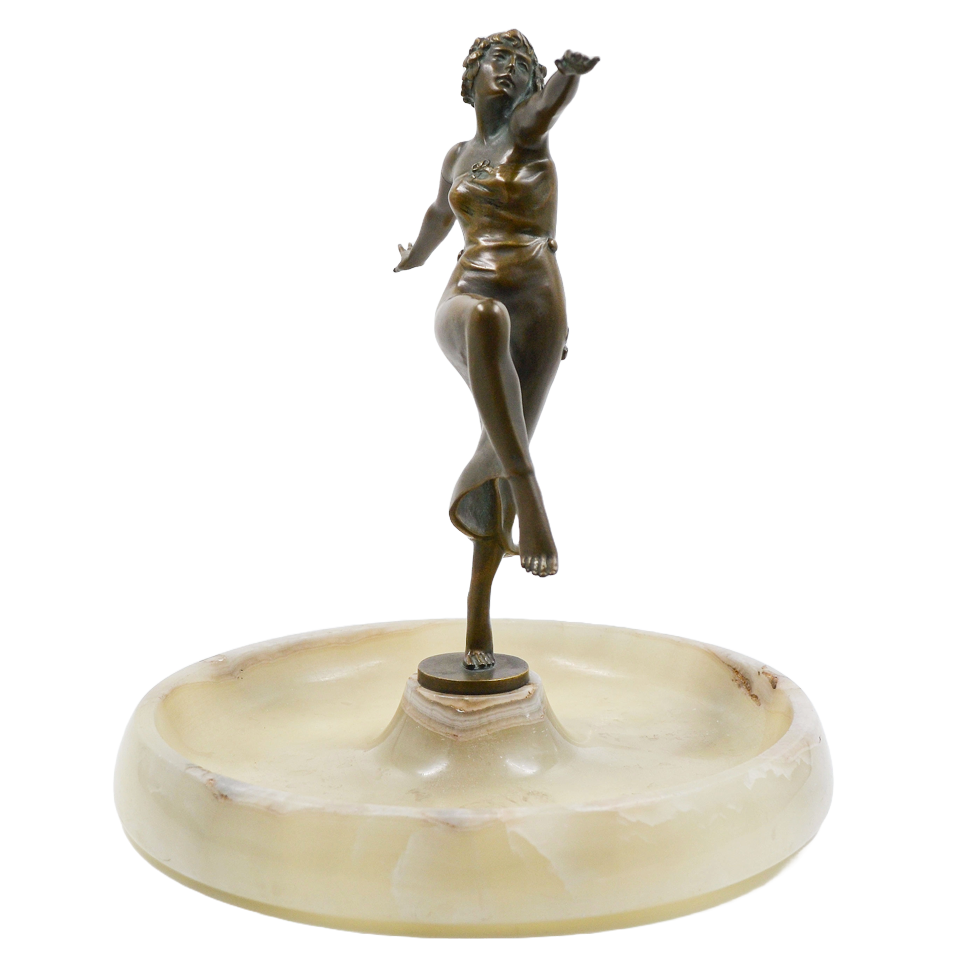 Sculptura bronz, Otto Hafenrichter (1891-1973), Dansatoare - TreasureTrove