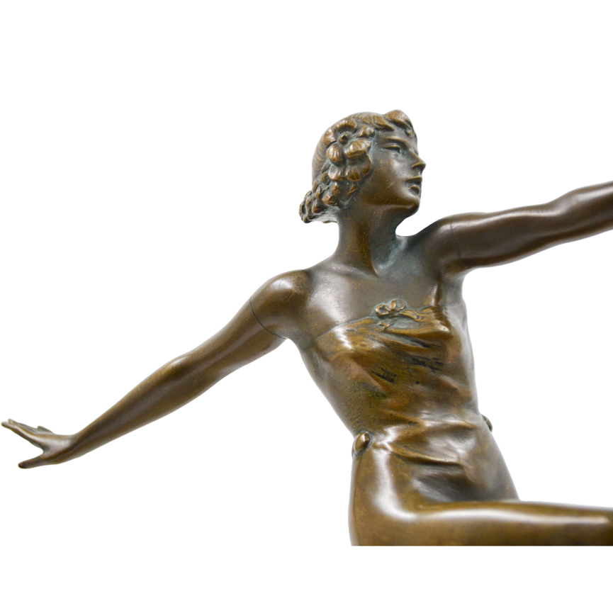 Sculptura bronz, Otto Hafenrichter (1891-1973), Dansatoare - TreasureTrove
