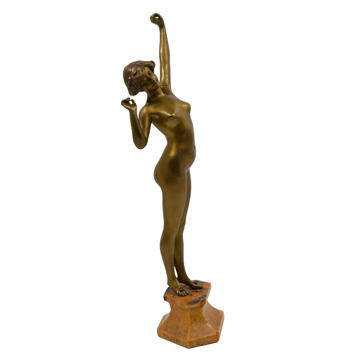 Sculptura bronz, Paul Philippe (1870-1930), "Deșteptare" - TreasureTrove