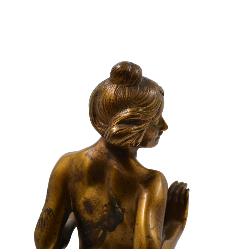 Sculptura bronz dore, "Cochetărie" - TreasureTrove
