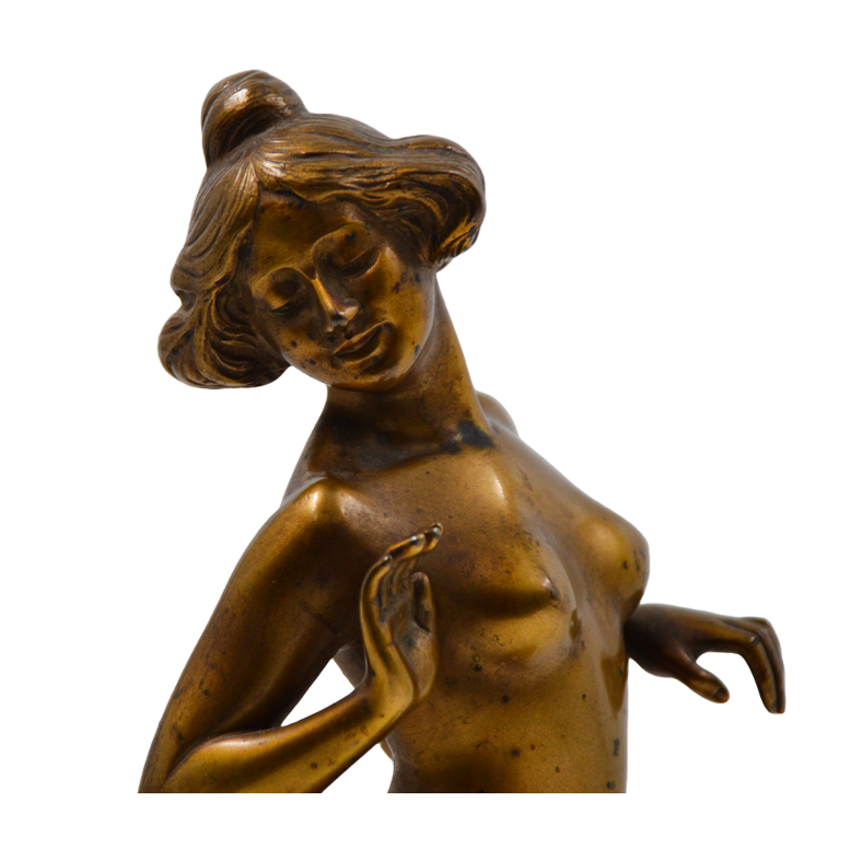 Sculptura bronz dore, "Cochetărie" - TreasureTrove