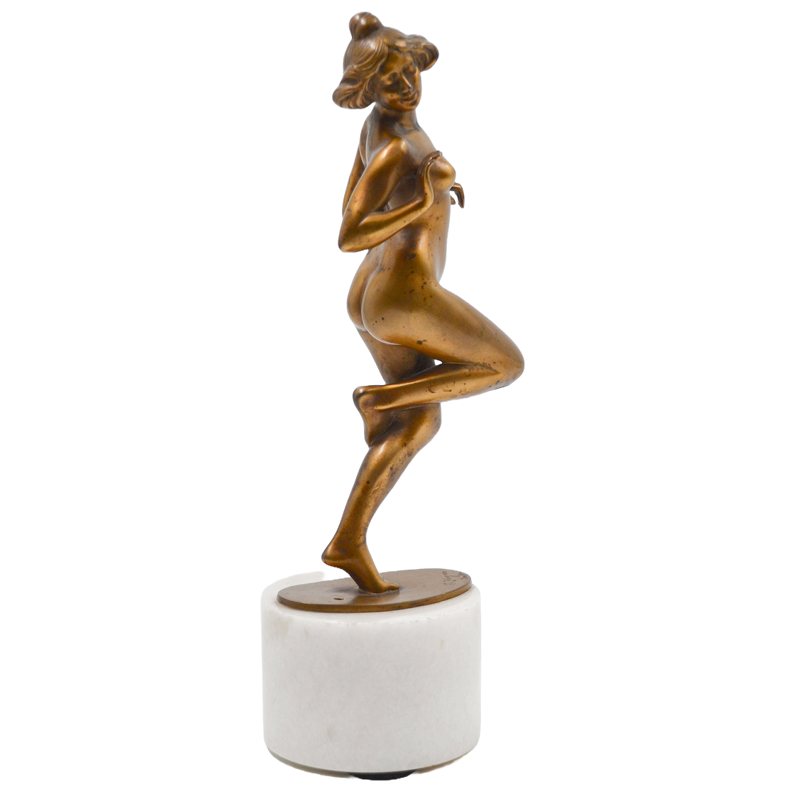 Sculptura bronz dore, "Cochetărie" - TreasureTrove