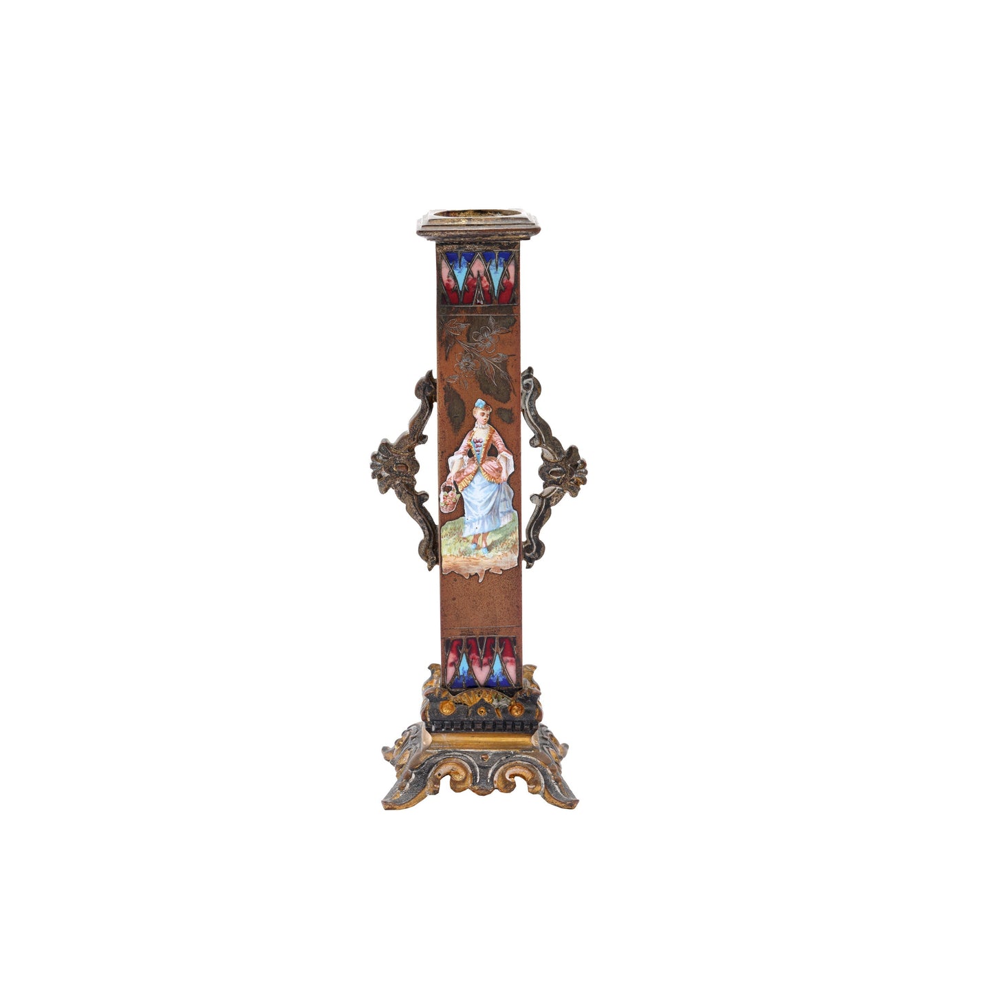 Sfesnice din bronz cu email policrom - Decorative