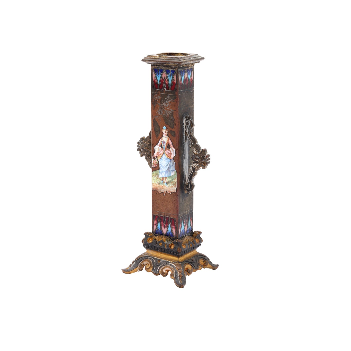 Sfesnice din bronz cu email policrom - Decorative
