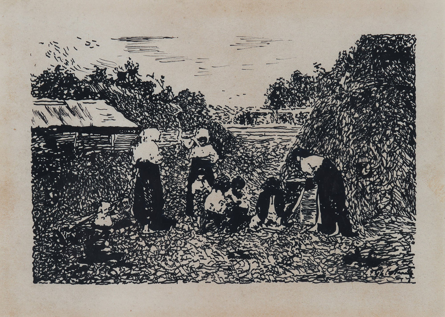 Theodor Aman Munca campului - Grafica