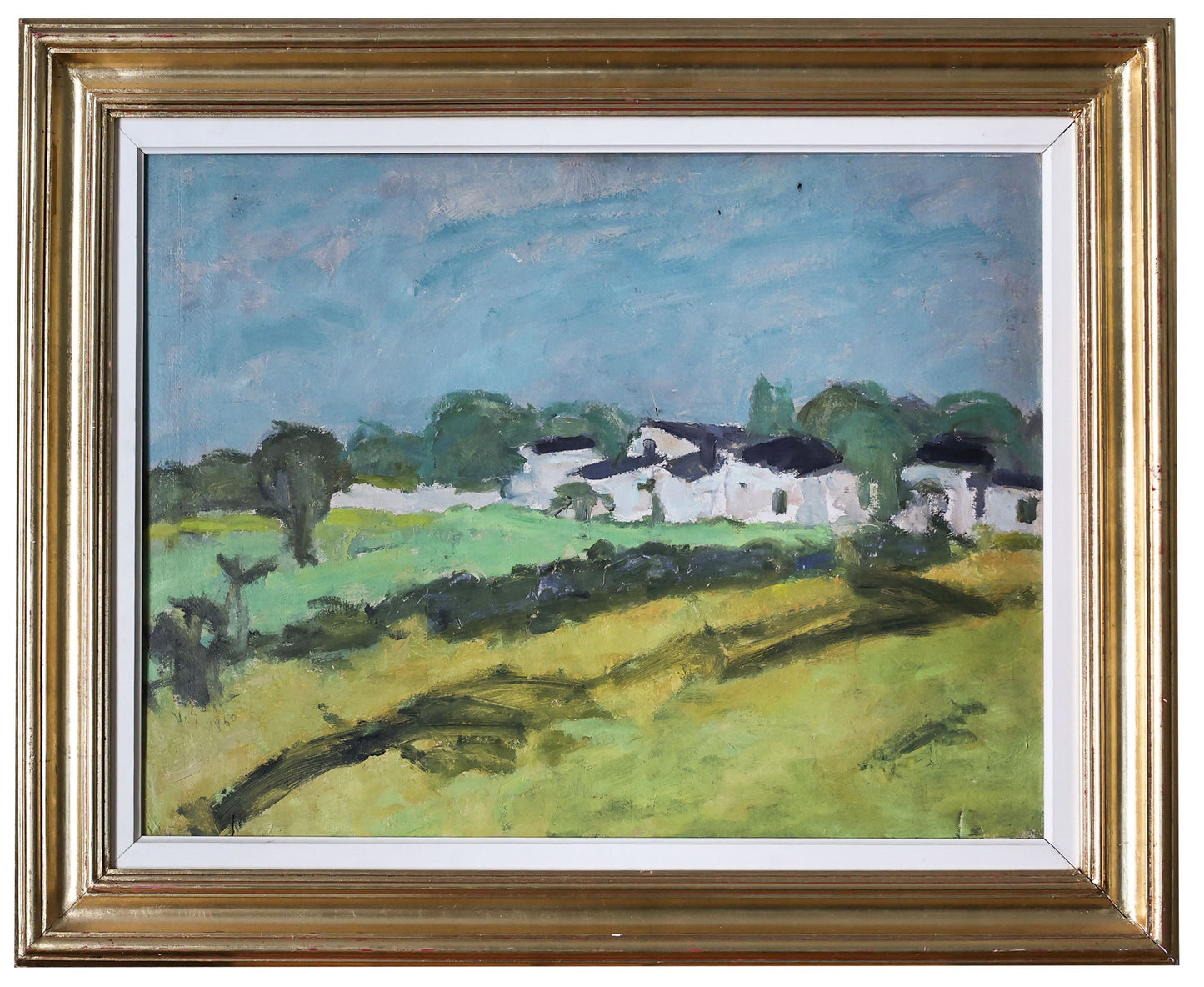 Vasile Grigore Peisaj cu casa - Pictura