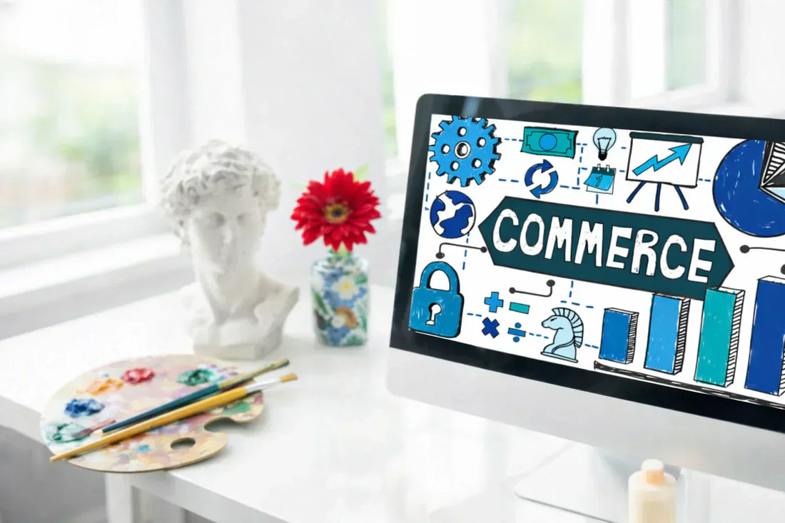 Ilustratie despre SEO pentru un magazin online de nisa din domeniul artei, cu accent pe cresterea organica fara reclame platite