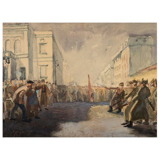 Aurel Jiquidi Scena de lupta - Pictura