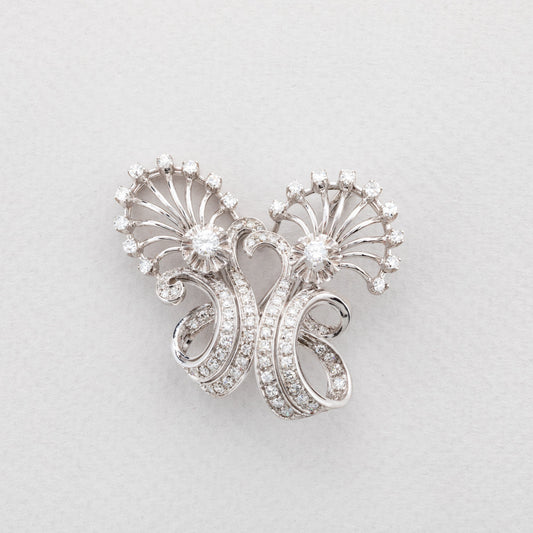 Brosa eleganta cu diamante naturale - Brosa