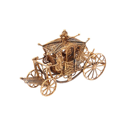 Caleasca decorativa din argint aurit filigranat - Decorative