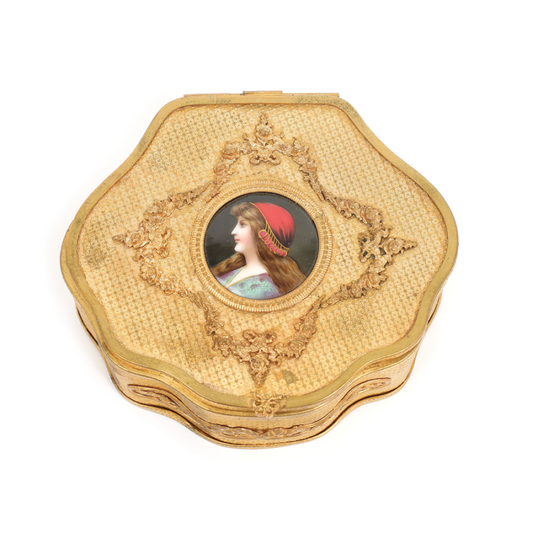 CASETĂ PENTRU BIJUTERII, CU PORTRET DE FEMEIE - TreasureTrove