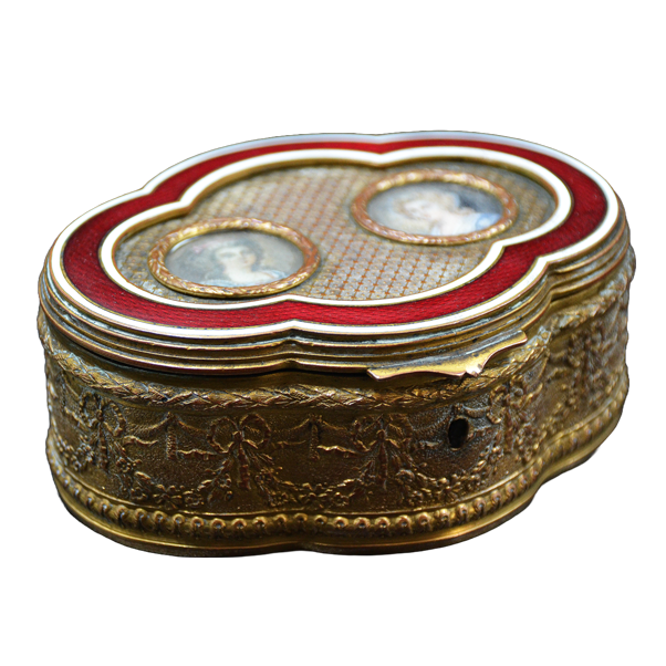 Casetă miniaturală din bronz doré - TreasureTrove