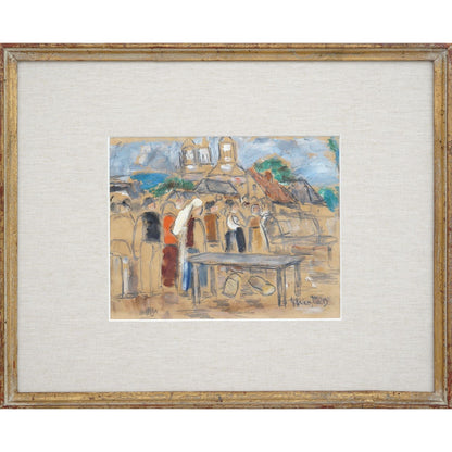 Dumitru Ghiata Piata la Sibiu - Pictura