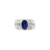Inel cu safir natural si diamante naturale - Inel