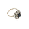Inel cu safir natural si diamante naturale - Inel