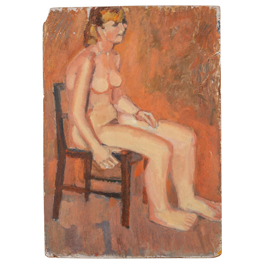 Ion Grigorescu Blonda pe scaun - Pictura