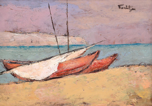 Nicolae Tonitza Barci la mal - Pictura