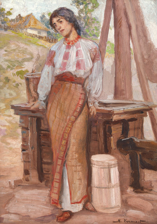 Nicolae Vermont Tarancuta la fantana - Pictura