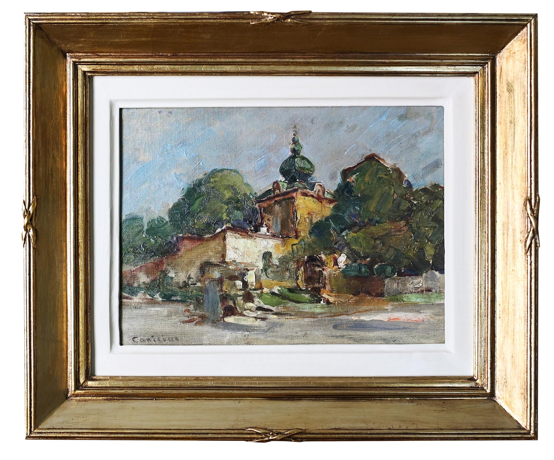 Richard Canisius Peisaj cu case - Pictura